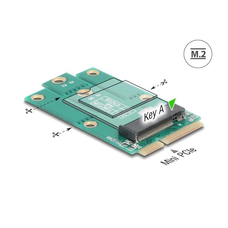 delock-adaptador-mini-pcie-macho-a-m2-key-a-slot