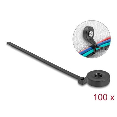 delock-kabelbinder-con-befestigungsose-l-180-x-b-6-mm-negro-100-piezas