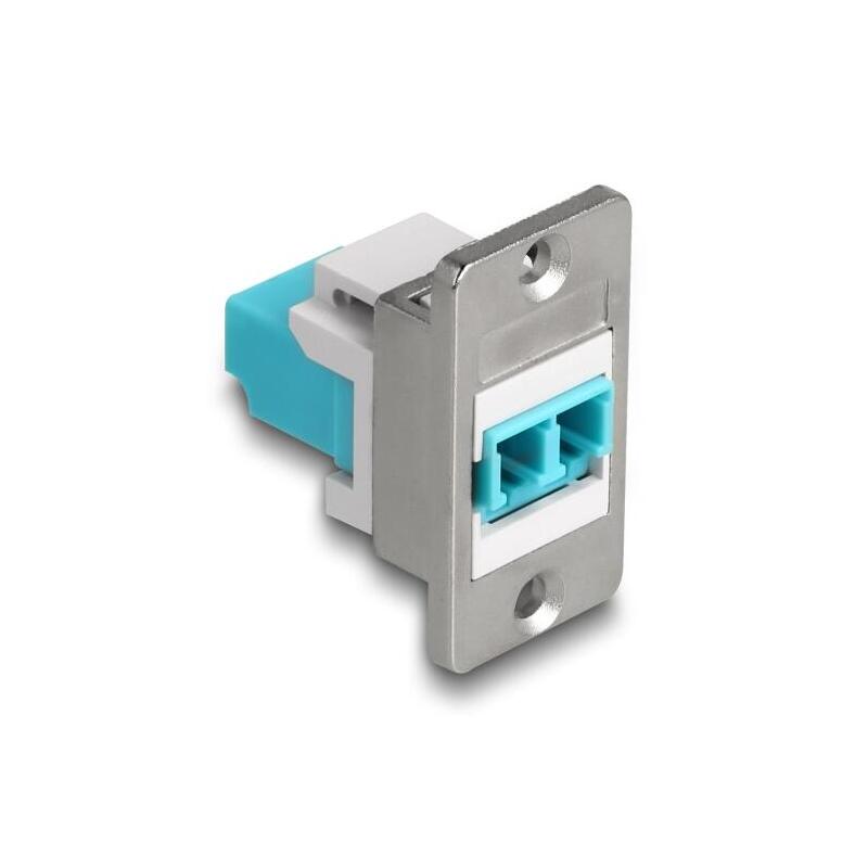 delock-panel-mount-lc-duplex-lc-duplex-a-lc-duplex-hembra-plata-blanco-aqua