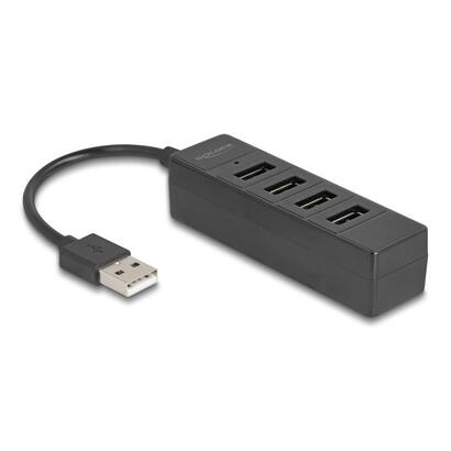 delock-64334-hub-de-interfaz-usb-20-type-a-480-mbits-negro