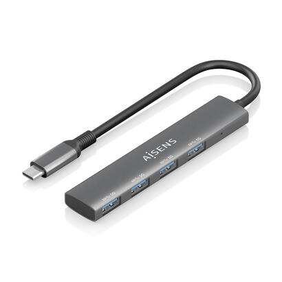 aisens-hub-usb-31-usb-c-usb-cm-4xtipo-ah-gris-15cm