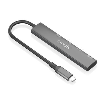 aisens-hub-usb-31-usb-c-usb-cm-4xtipo-ah-gris-15cm