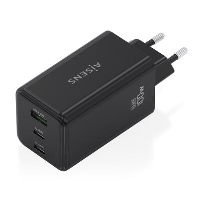 aisens-cargador-gan-100w-2xusb-c-pd30-qc40-qc50-1xusb-a-qc30-negro