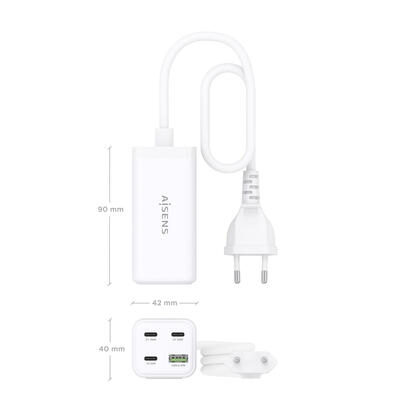 aisens-cargador-sobremesa-gan-100w-3xusb-c-pd30-qc40-qc50-1xusb-a-qc30-blanco