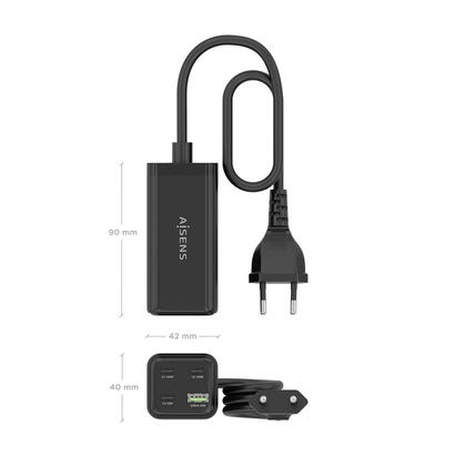 aisens-cargador-sobremesa-gan-100w-3xusb-c-pd30-qc40-qc50-1xusb-a-qc30-negro