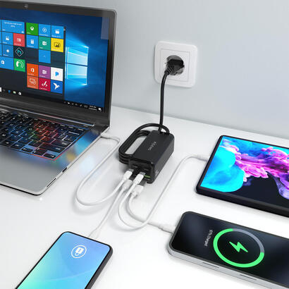 aisens-cargador-sobremesa-gan-100w-3xusb-c-pd30-qc40-qc50-1xusb-a-qc30-negro