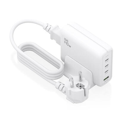 aisens-cargador-sobremesa-gan-140w-3xusb-c-pd31-qc40-qc50-1xusb-a-qc30-blanco