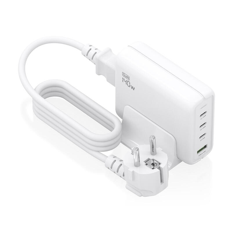 aisens-cargador-sobremesa-gan-140w-3xusb-c-pd31-qc40-qc50-1xusb-a-qc30-blanco