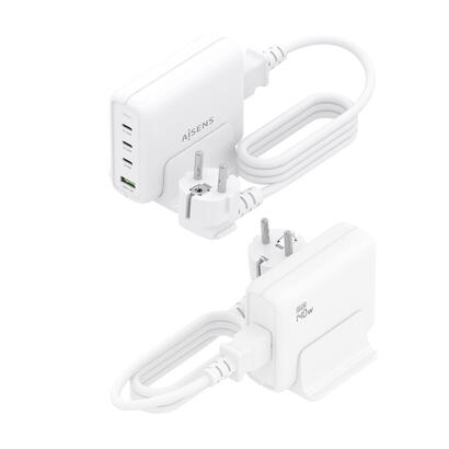 aisens-cargador-sobremesa-gan-140w-3xusb-c-pd31-qc40-qc50-1xusb-a-qc30-blanco