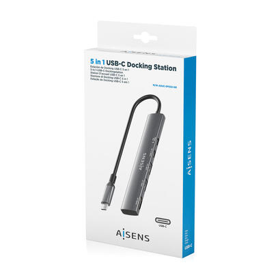 aisens-usb-c-dock-5-en-1-usb-c-a-1xhdmi-2xusb-a-1xusb-c-1xusb-c-pd-gris-15cm