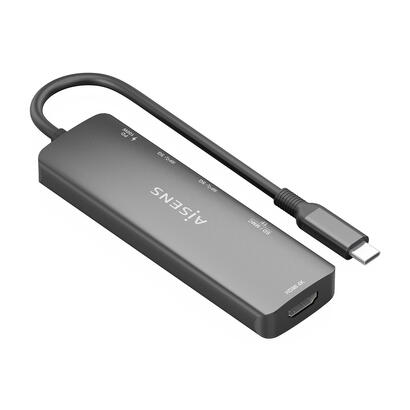 aisens-usb-c-dock-6-en-1-usb-c-a-1xhdmi-2xusb-a-1xusb-c-pd-100w-1xsd-1xmicro-sd-gris-15cm