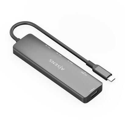 aisens-usb-c-dock-6-en-1-usb-c-a-1xhdmi-3xusb-a-1xsd-1xmicro-sd-gris-15cm