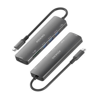 aisens-usb-c-dock-7-en-1-usb-c-a-1xhdmi-3xusb-a-1xusb-c-pd-100w-1xsd-1xmicro-sd-gris-15cm