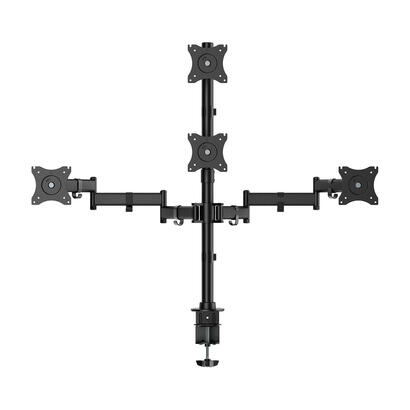 aisens-soporte-de-mesa-eco-giratorio-e-inclinable-para-4-monitores-8kg-4-pivotes-2-brazos-de-13-27-negro