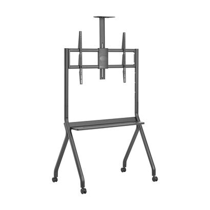 aisens-soporte-de-suelo-pro-con-rueda-1-bandeja-y-soporte-de-camara-para-pantalla-interactivatv-120kg-de-55-100-negro