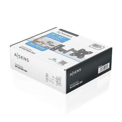 aisens-soporte-eco-giratorio-inclinable-y-nivelable-para-monitortv-20kg-3-pivotes-de-13-32-negro