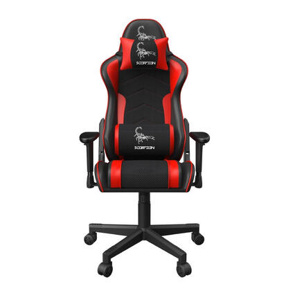 gembird-gaming-chair-scorpion-negro-mesh-rojo-skin-accents