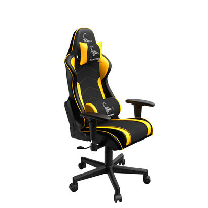 gembird-gaming-chair-scorpion-negro-mesh-amarillo-skin