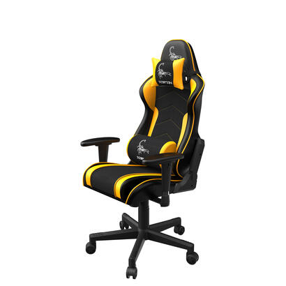 gembird-gaming-chair-scorpion-negro-mesh-amarillo-skin