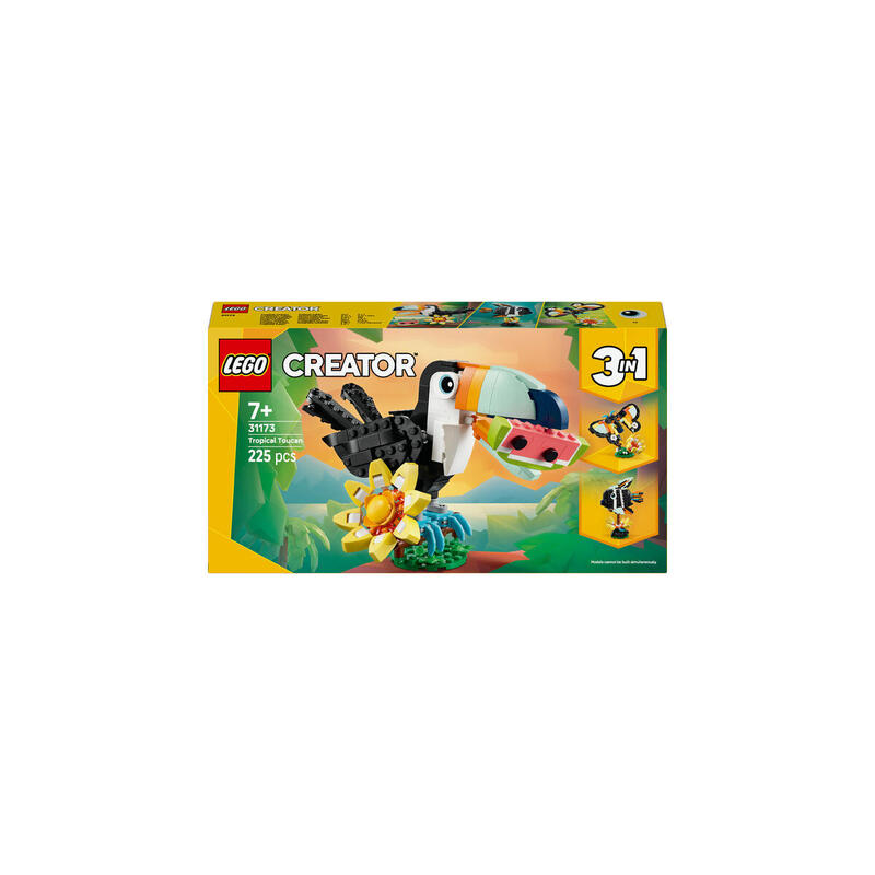 lego-31173-creador-3-en-1-animales-salvajes-tukan-tropical-juguete-de-construccion-31173