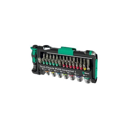 wera-tool-check-plus-imperial-1-juego-de-puntas-negroverde-39-piezas-pulgadas-incl-trinquete-de-punta-de-14-05049060001