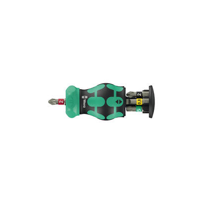 wera-force-shape-compact-stubby-magazine-ra-2-bit-set-blackgreen-6-partes-14-con-funcion-de-trinquete-05008892001