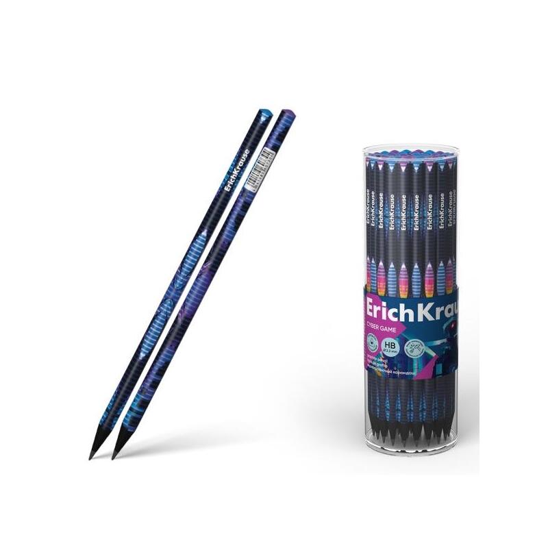 pack-de-42-unidades-erichkrause-cyber-game-lapiz-de-grafito-triangular-hb-mina-de-22mm-2-disenos-surtidos