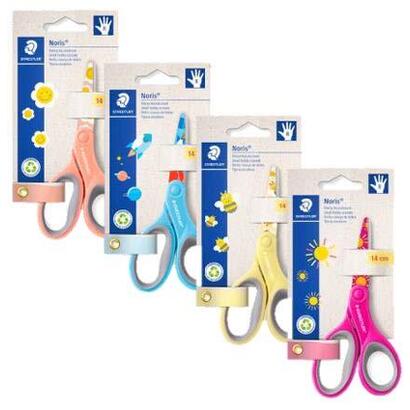 pack-de-12-unidades-staedtler-noris-965-tijera-escolar-14cm-agarre-ergonomico-suave-cuchillas-romas-colores