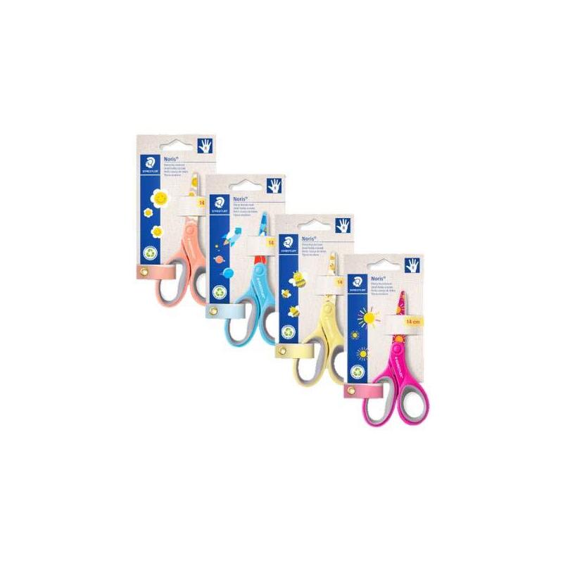 pack-de-12-unidades-staedtler-noris-965-tijera-escolar-14cm-agarre-ergonomico-suave-cuchillas-romas-colores
