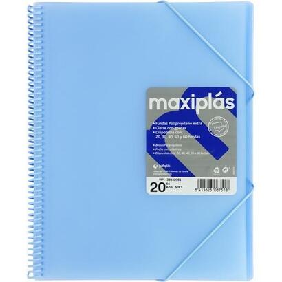 grafoplas-carpeta-con-fundas-maxiplas-espiral-a4-20-fundas-csobre-pp-rigido-translucido-azul-soft