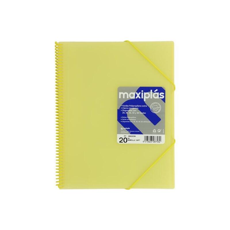 grafoplas-carpeta-con-fundas-maxiplas-espiral-a4-20-fundas-csobre-pp-rigido-translucido-amarillo-soft