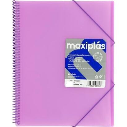 grafoplas-carpeta-con-fundas-maxiplas-espiral-a4-30-fundas-csobre-pp-rigido-translucido-lavanda-soft