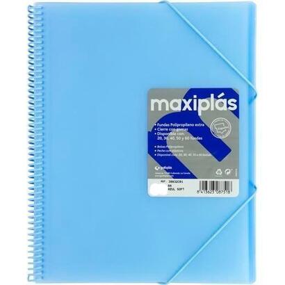 grafoplas-carpeta-con-fundas-maxiplas-espiral-a4-40-fundas-csobre-pp-rigido-translucido-azul-soft
