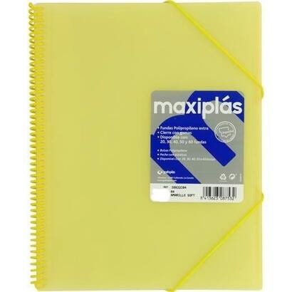 grafoplas-carpeta-con-fundas-maxiplas-espiral-a4-40-fundas-csobre-pp-rigido-translucido-amarillo-soft