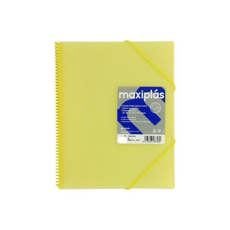 grafoplas-carpeta-con-fundas-maxiplas-espiral-a4-40-fundas-csobre-pp-rigido-translucido-amarillo-soft