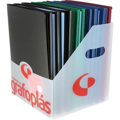 grafoplas-carpeta-con-fundas-poliplas-soldadas-folio-pp-semirigido-opaco-csurtidos-expositor-20-ud