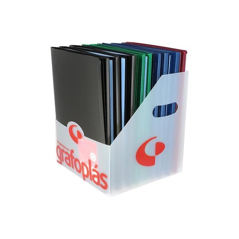 grafoplas-carpeta-con-fundas-poliplas-soldadas-folio-pp-semirigido-opaco-csurtidos-expositor-20-ud