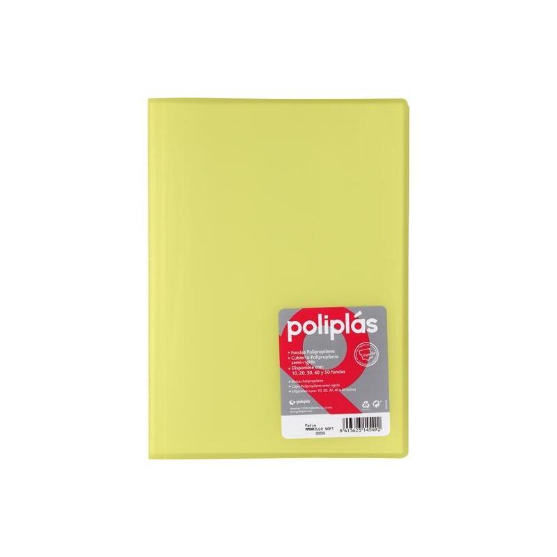 grafoplas-carpeta-con-fundas-poliplas-soldadas-folio-10-fundas-pp-semirigido-translucido-amarillo-soft