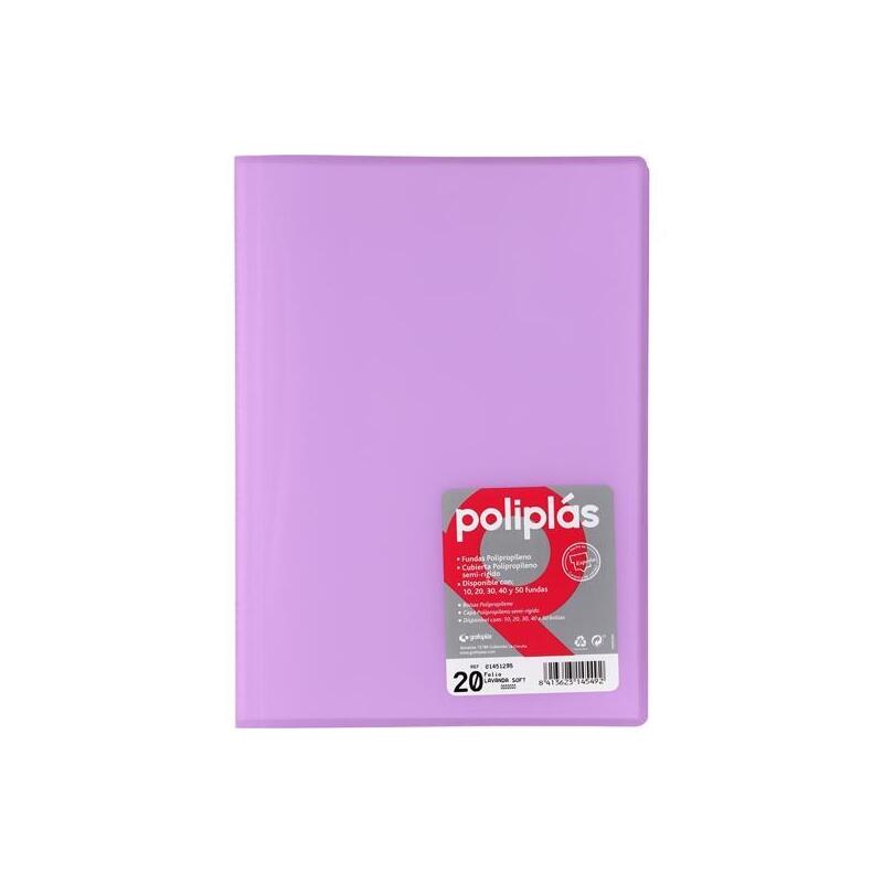 grafoplas-carpeta-con-fundas-poliplas-soldadas-folio-20-fundas-pp-semirigido-translucido-lavanda-soft