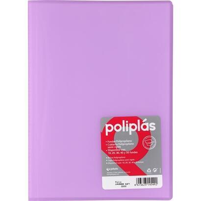 grafoplas-carpeta-con-fundas-poliplas-soldadas-folio-30-fundas-pp-semirigido-translucido-lavanda-soft