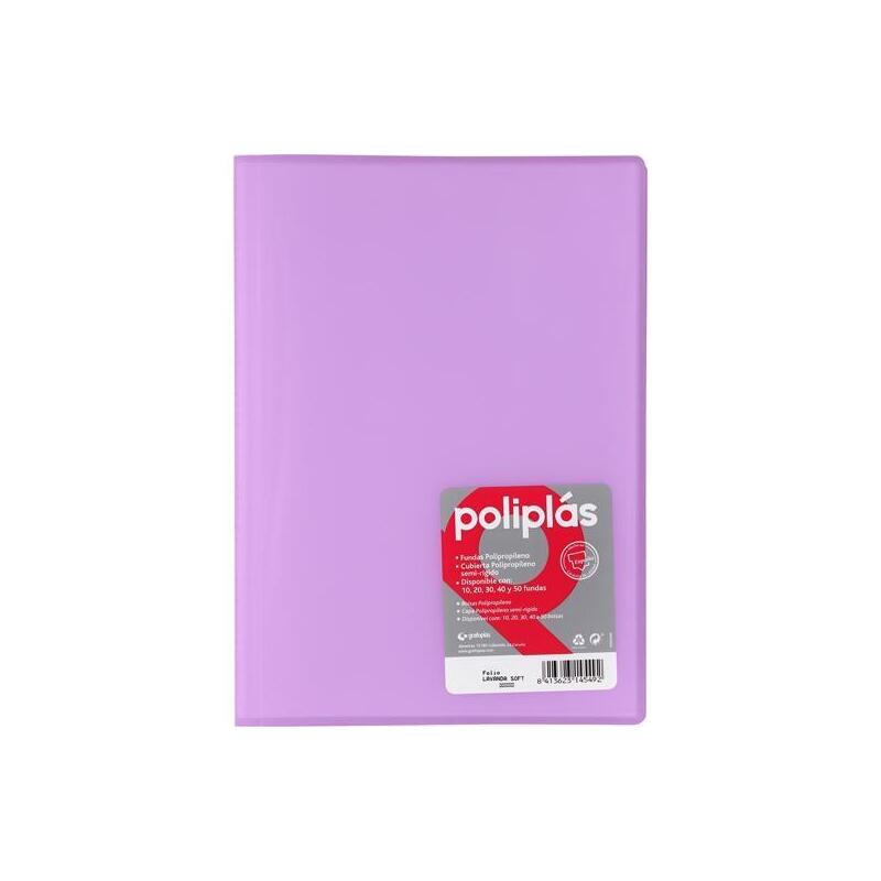 grafoplas-carpeta-con-fundas-poliplas-soldadas-folio-30-fundas-pp-semirigido-translucido-lavanda-soft