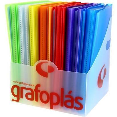 grafoplas-carpeta-con-fundas-poliplas-soldadas-folio-pp-semirigido-translucido-csurtidos-expositor-20-ud