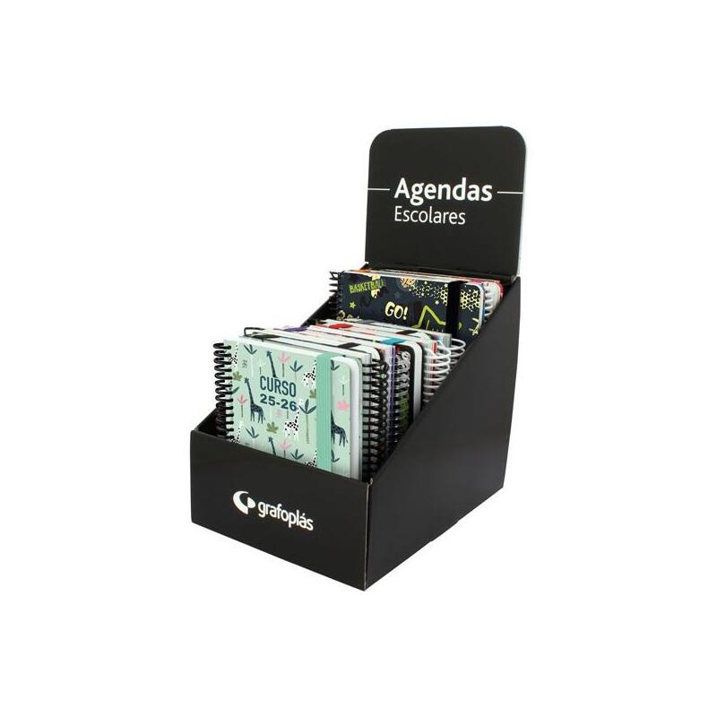 grafoplas-agendas-escolares-a6-dp-y-a5-2dp-espiral-tapa-forrada-soft-surtido-diseno-expositor-12-ud