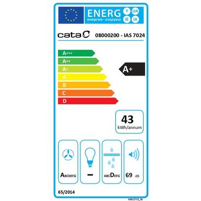 cata-ias-7024-hob-with-hood-77-cm-4-cooking-zones-9-power-levelsbooster-a-max-extraction-6915-m-h-black