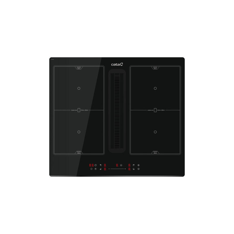 cata-ias-6024-venting-hob-59-cm-4-cooking-zones-9-power-levelsbooster-a-max-extraction-6732-m-h-black