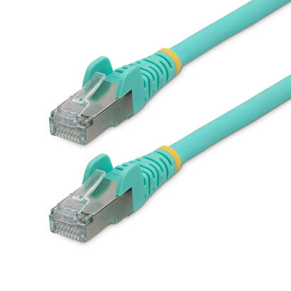 cable-startechcom-2m-cat6a-ethernet-aqua-low-smoke-zero-halogen-lszh-10gbe-500mhz-100w-poe-snagless-rj-45-wstrain-reliefs-sftp-n