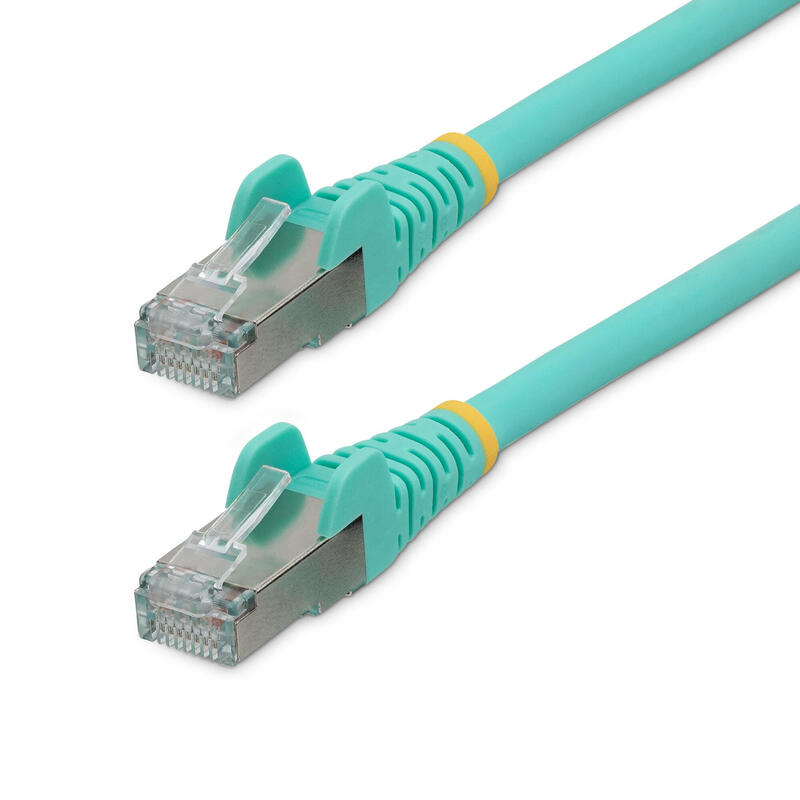 startechcom-2m-cat6a-ethernet-cable-aqua-low-smoke-zero-halogen-lszh-10gbe-500mhz-100w-poe-snagless-rj-45-wstrain-reliefs-sftp-n