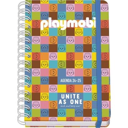 dohe-playmobil-unite-as-one-agenda-escolar-2526-espiral-wireo-a5-semana-vista-papel-80gm2-4-hojas-de-pegatinas