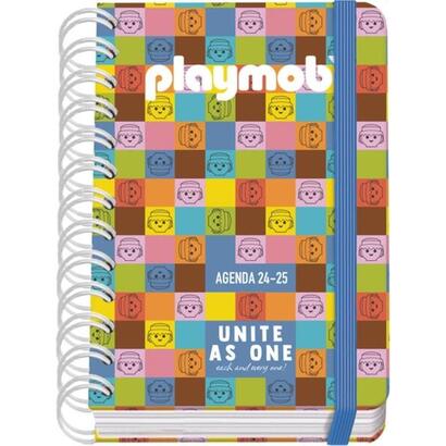 dohe-playmobil-unite-as-one-agenda-escolar-2526-espiral-wireo-a6-dia-pagina-papel-80gm2-4-hojas-de-pegatinas-