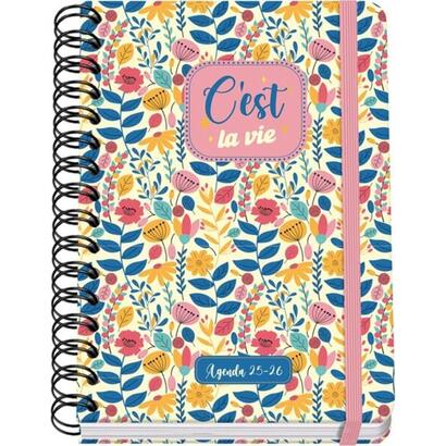 dohe-cest-la-vie-agenda-escolar-2526-espiral-wireo-a5-semana-vista-papel-80gm2-4-hojas-de-pegatinas-